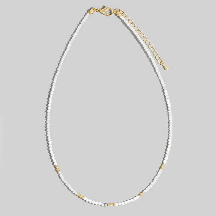 Faceted Stone Beaded Necklace