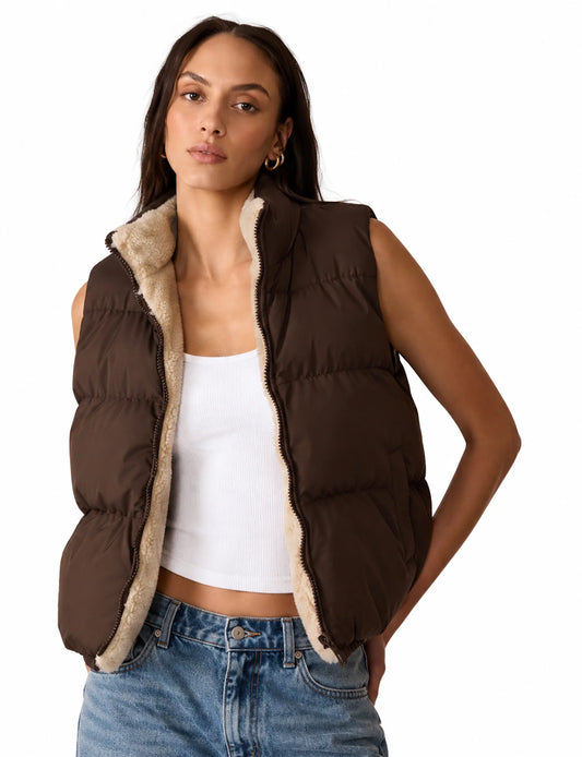 Brady Vest in dark espresso