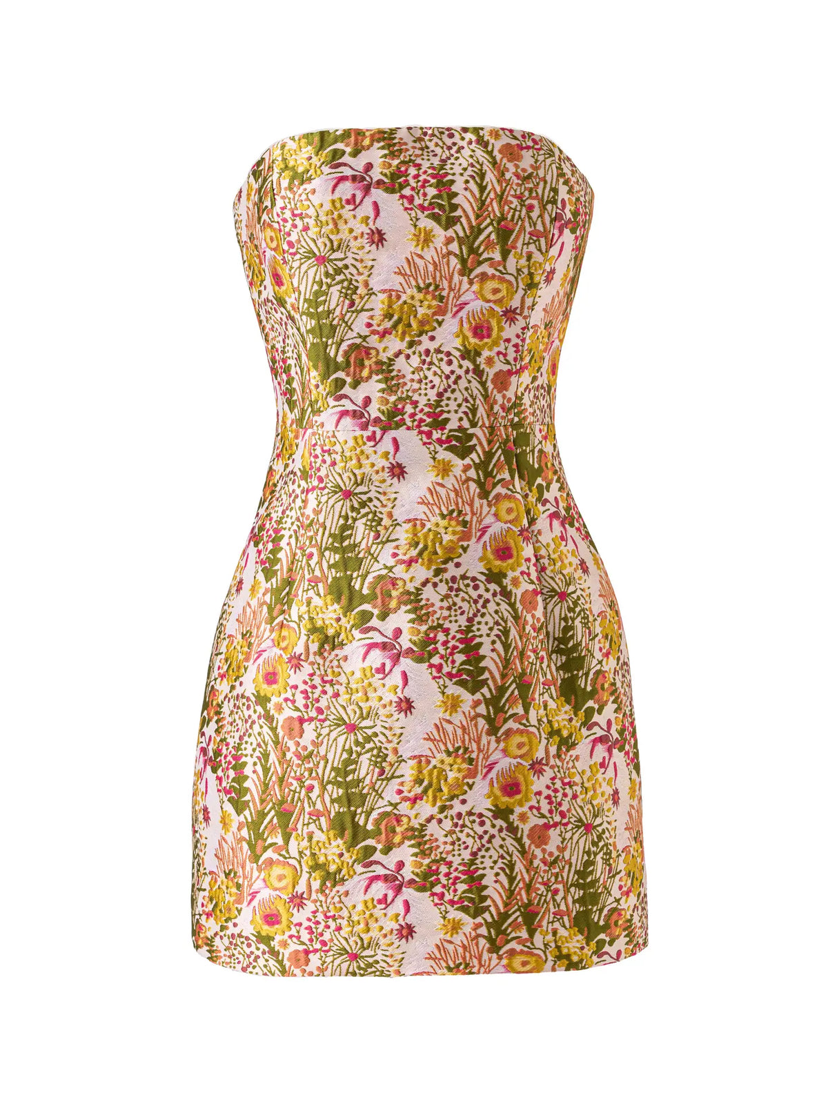 Virgie jacquard floral mini dress