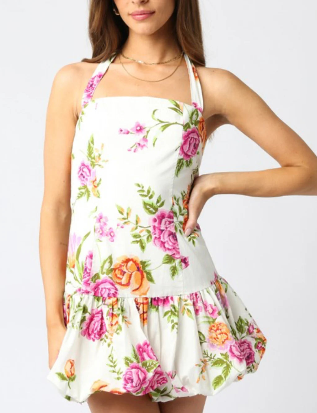 Finley floral halter dress