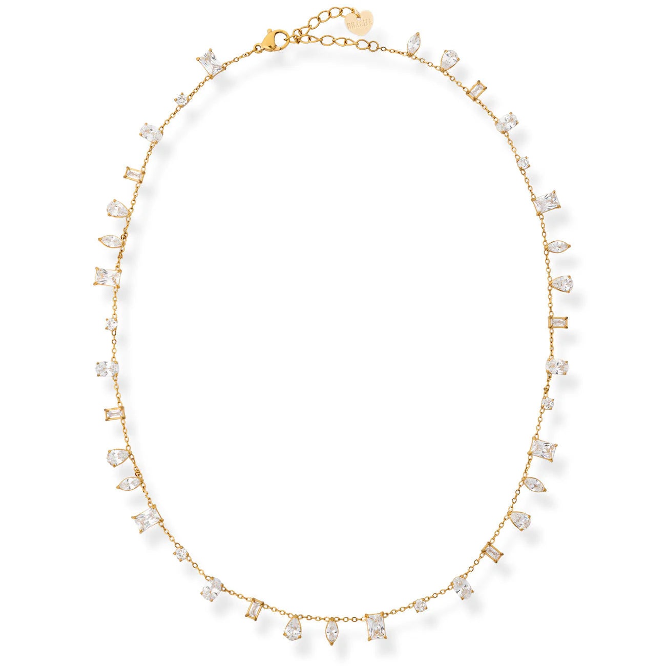 Bracha Hudson multi shape tennis necklace in Crystal