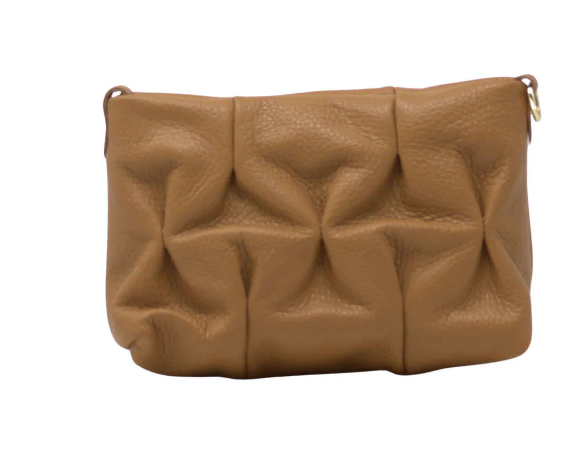 Bennie Genuine leather quilted crossbody