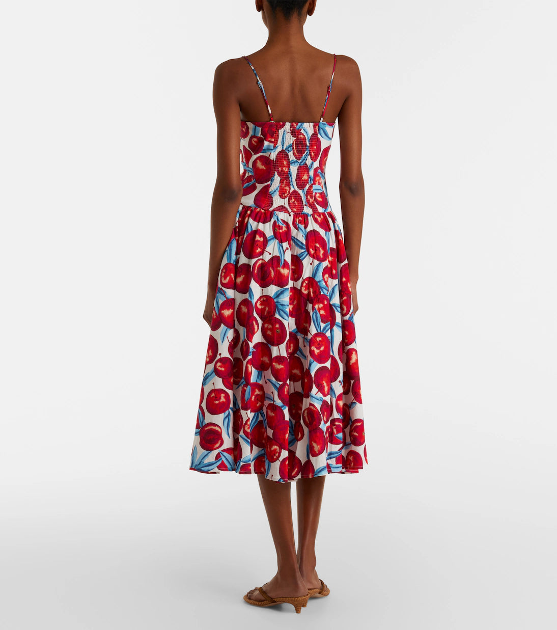 Farm Rio Cherry blossom sleeveless midi