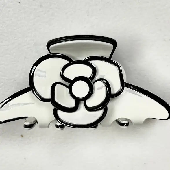 Chanel inspired camellia flower clip