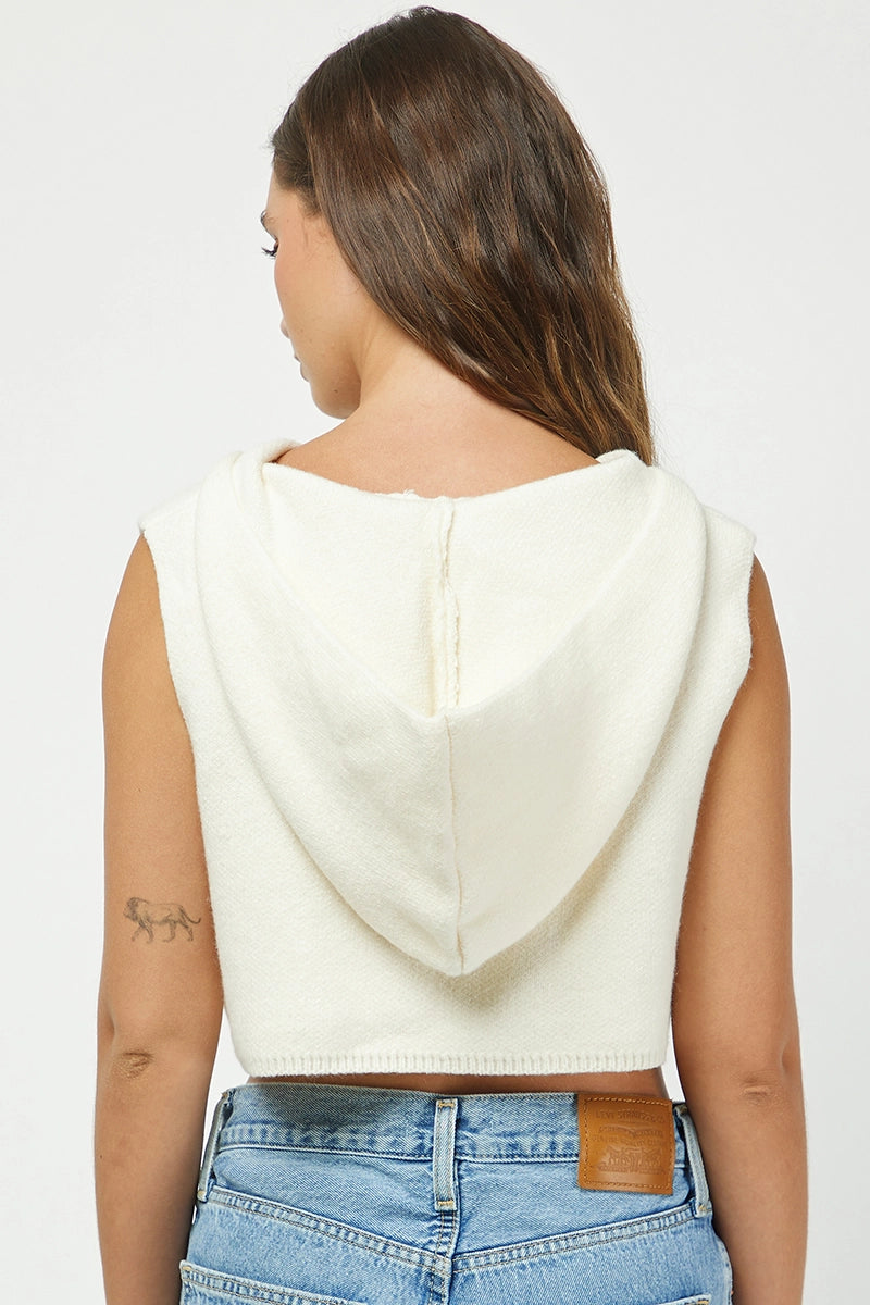Emmaline cropped sweater with hood