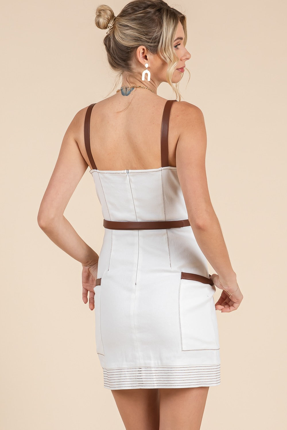 Putnam belted mini dress