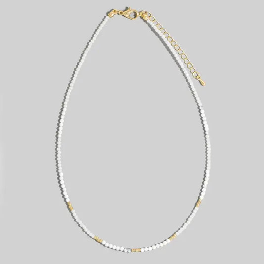 Faceted Stone Beaded Necklace