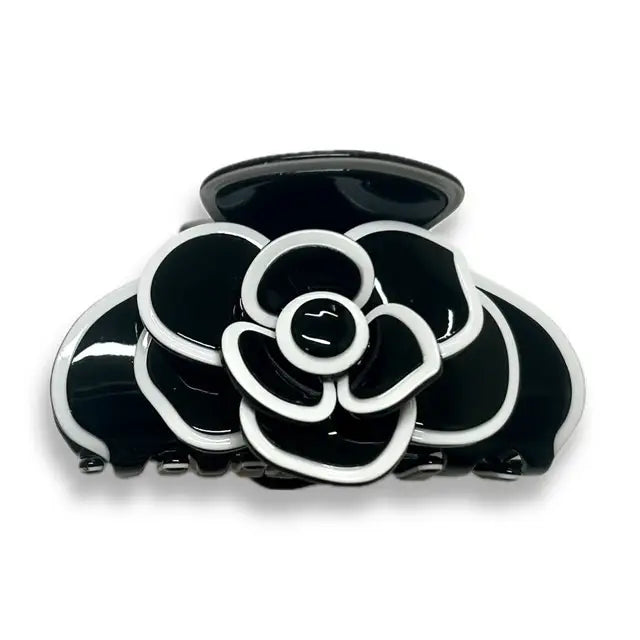 Chanel Inspired Camellia Flower in black