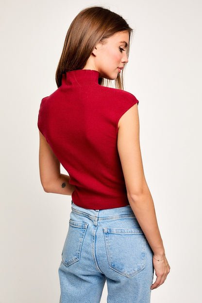 Margaret High Neck Sweater Top