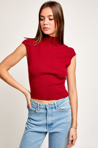 Margaret High Neck Sweater Top