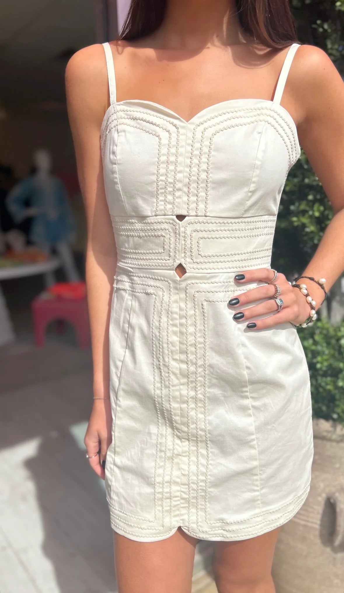 Asher stitched mini dress