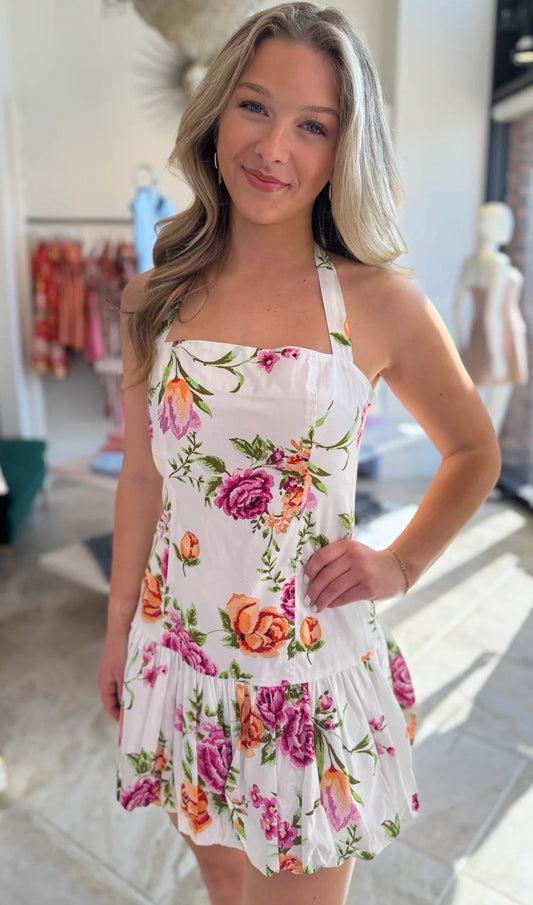Finley floral halter dress