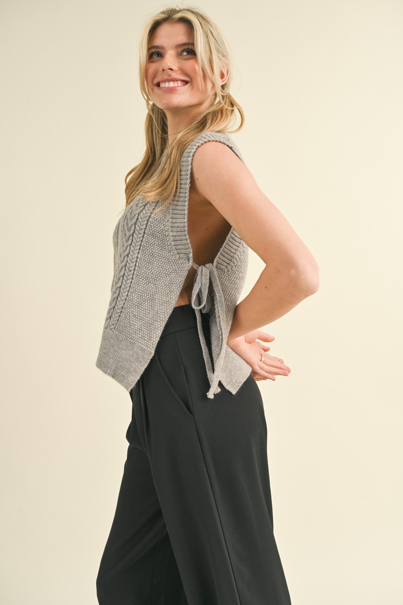 Maddie Side tie sweater vest