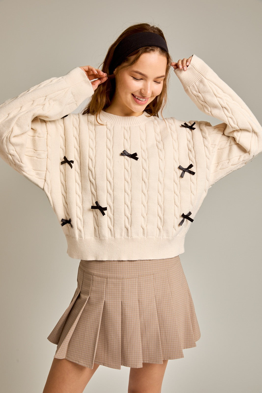 Lollie bow detailed sweater