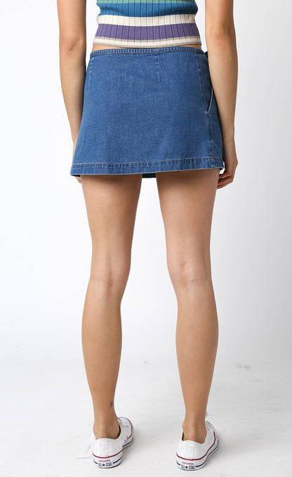 Kathleen denim wrap skirt