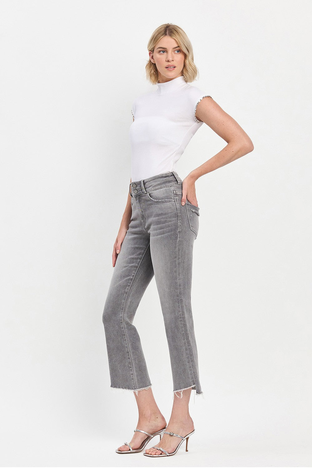 Vervet high rise raw slant jeans in Renato