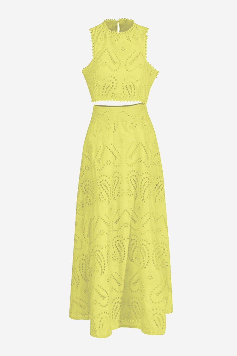 Ashlyn cropped top and skirt set