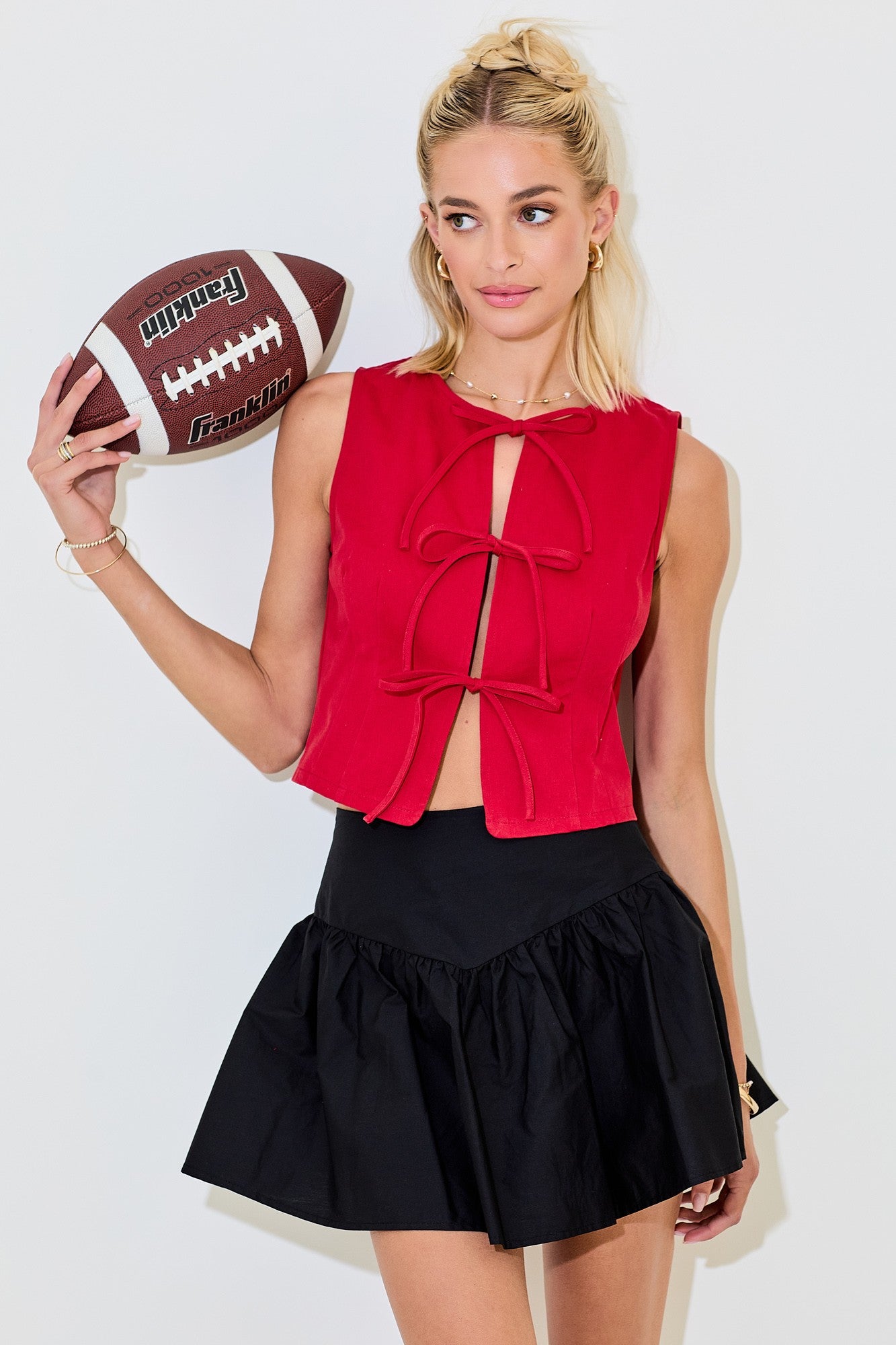 Catie poplin mini skort