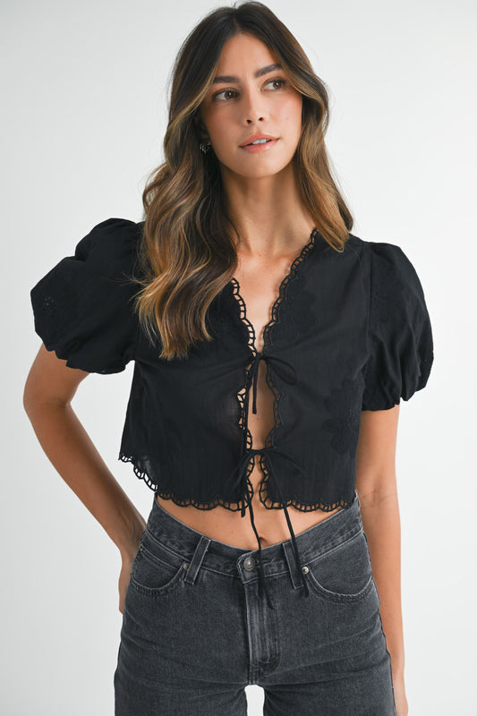 Tatum bubble sleeve top