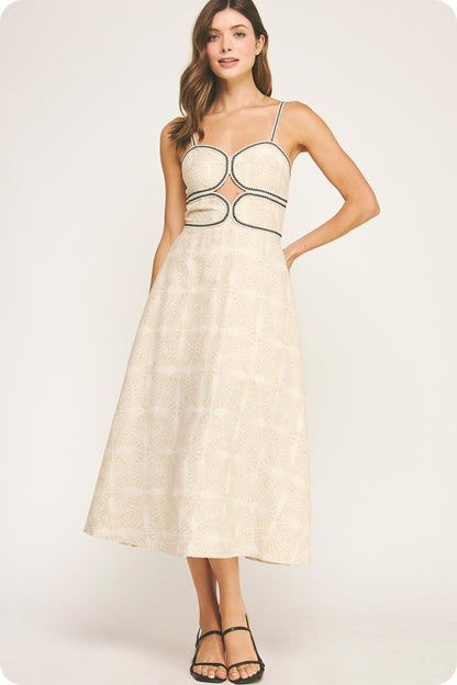 Shellie contrast twill dress