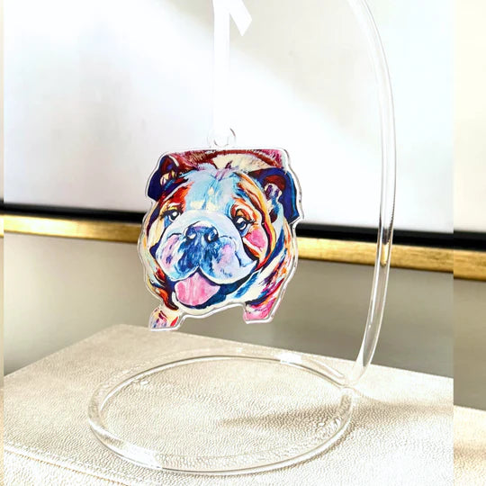 MK Decker Happy Bulldog ornament