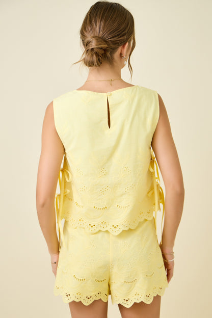 Fielder eyelet tie side short set