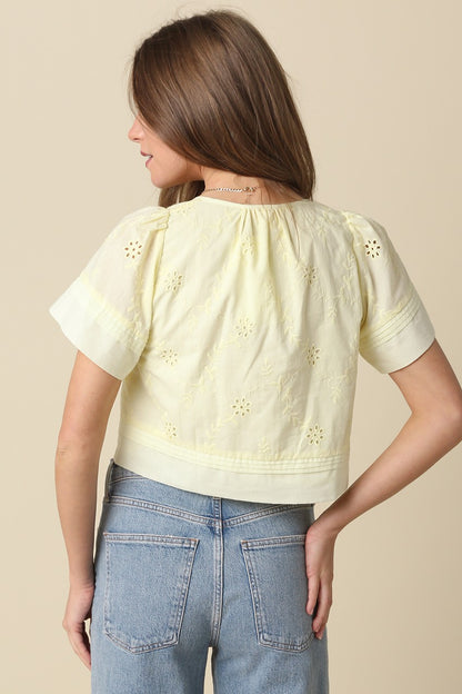Elaine cropped top in butter