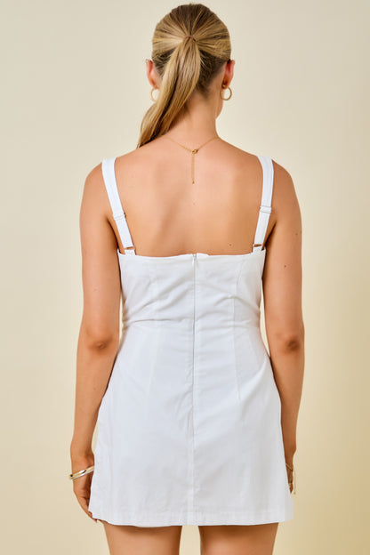 Charlotte front twist poplin dress