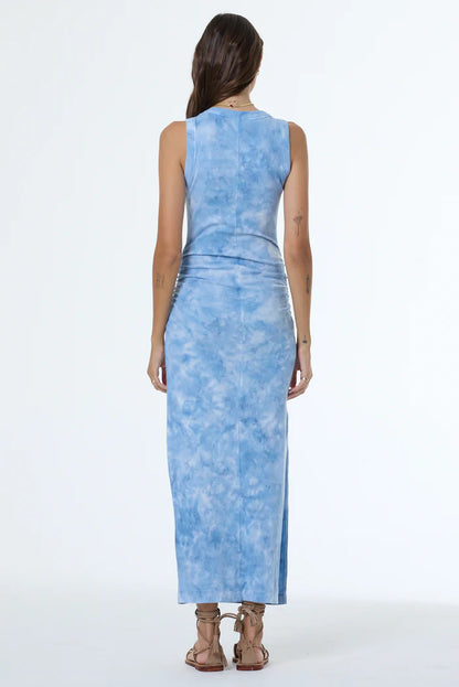 YFB Tamara dress in blue aura cloud wash