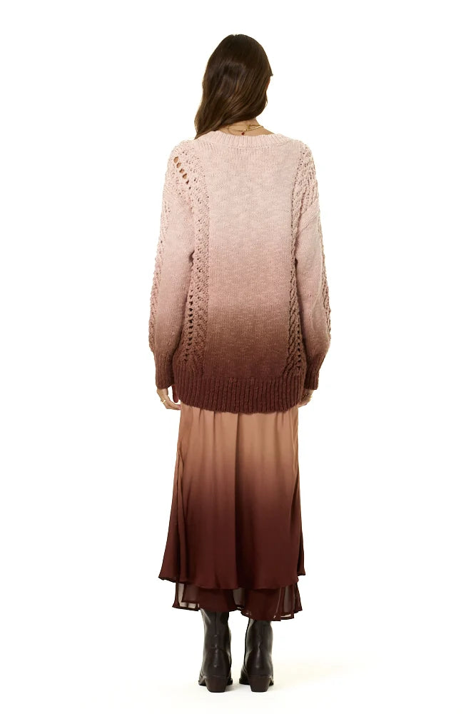 YFB Perrin layered mink skirt