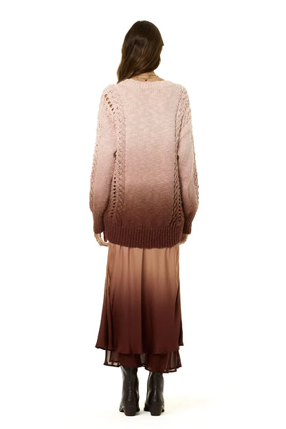 YFB Perrin layered mink skirt