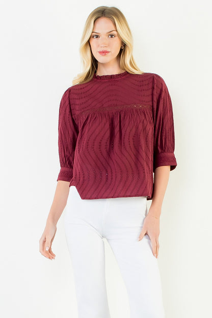 THML Sharla flowy top in maroon