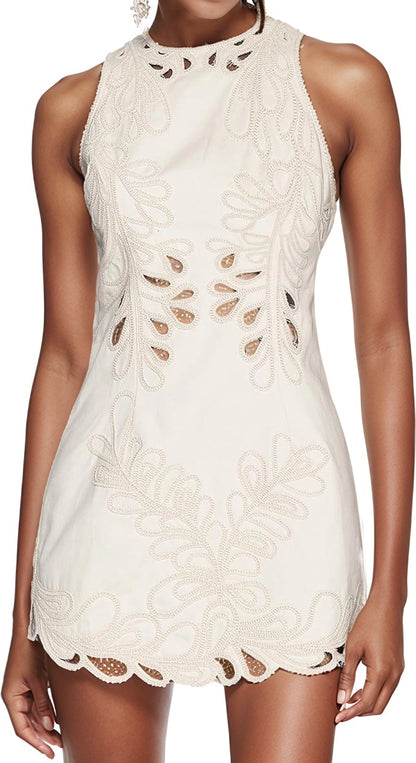 Abigail embroidered sleeveless dress