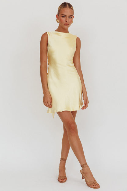 Lainey satin bow dress