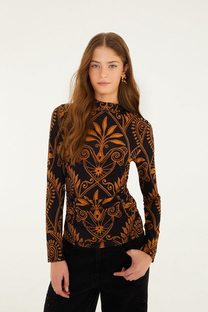 Farm Rio Cornely Ainika jersey blouse