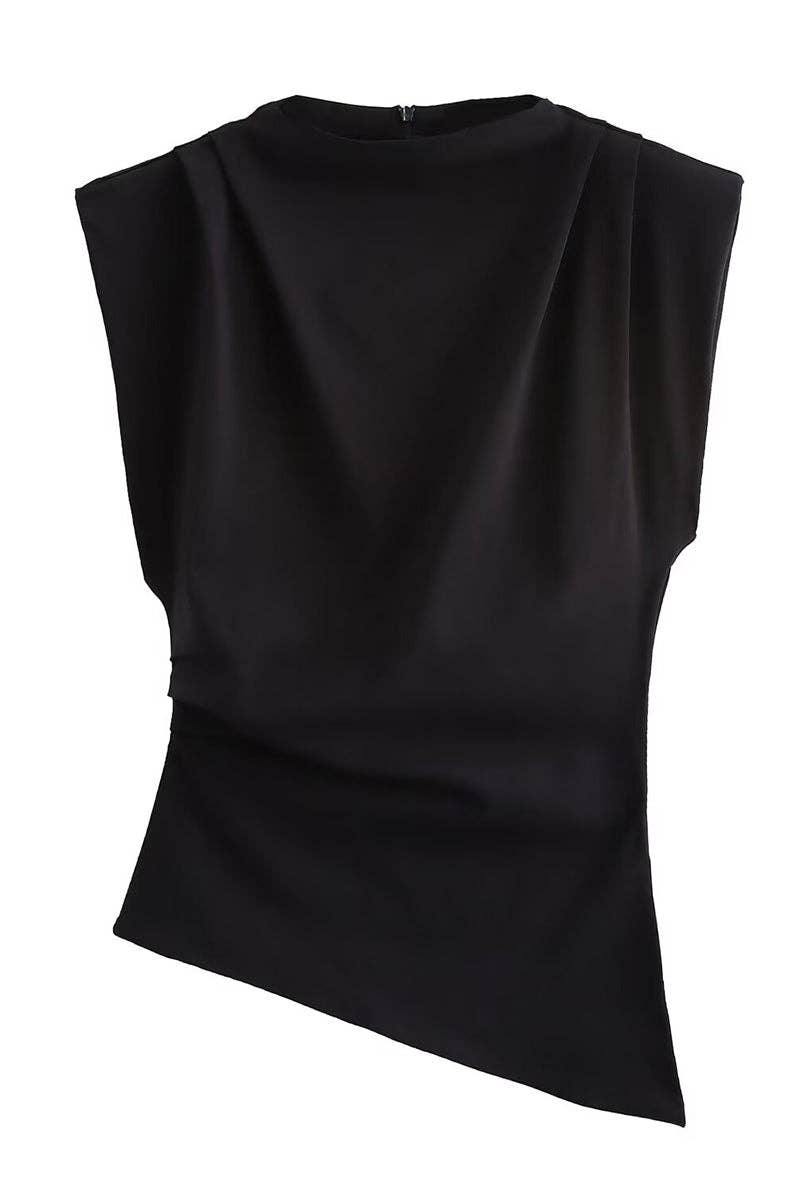 Asymmetrical Hem Sleeveless Top
