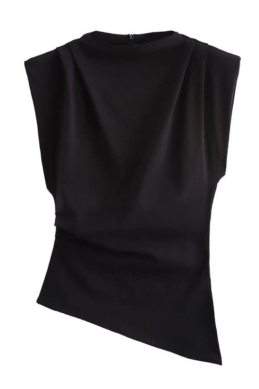 Asymmetrical Hem Sleeveless Top