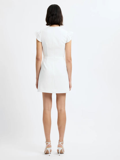 French Connection Whisper square neck flutter sleeve dress