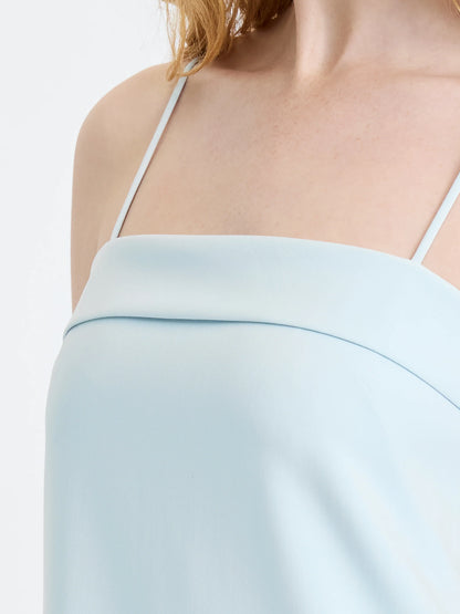 French Connection Azra twill foldover strappy dress