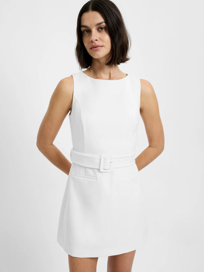 French Connection Azra twill belted mini dress