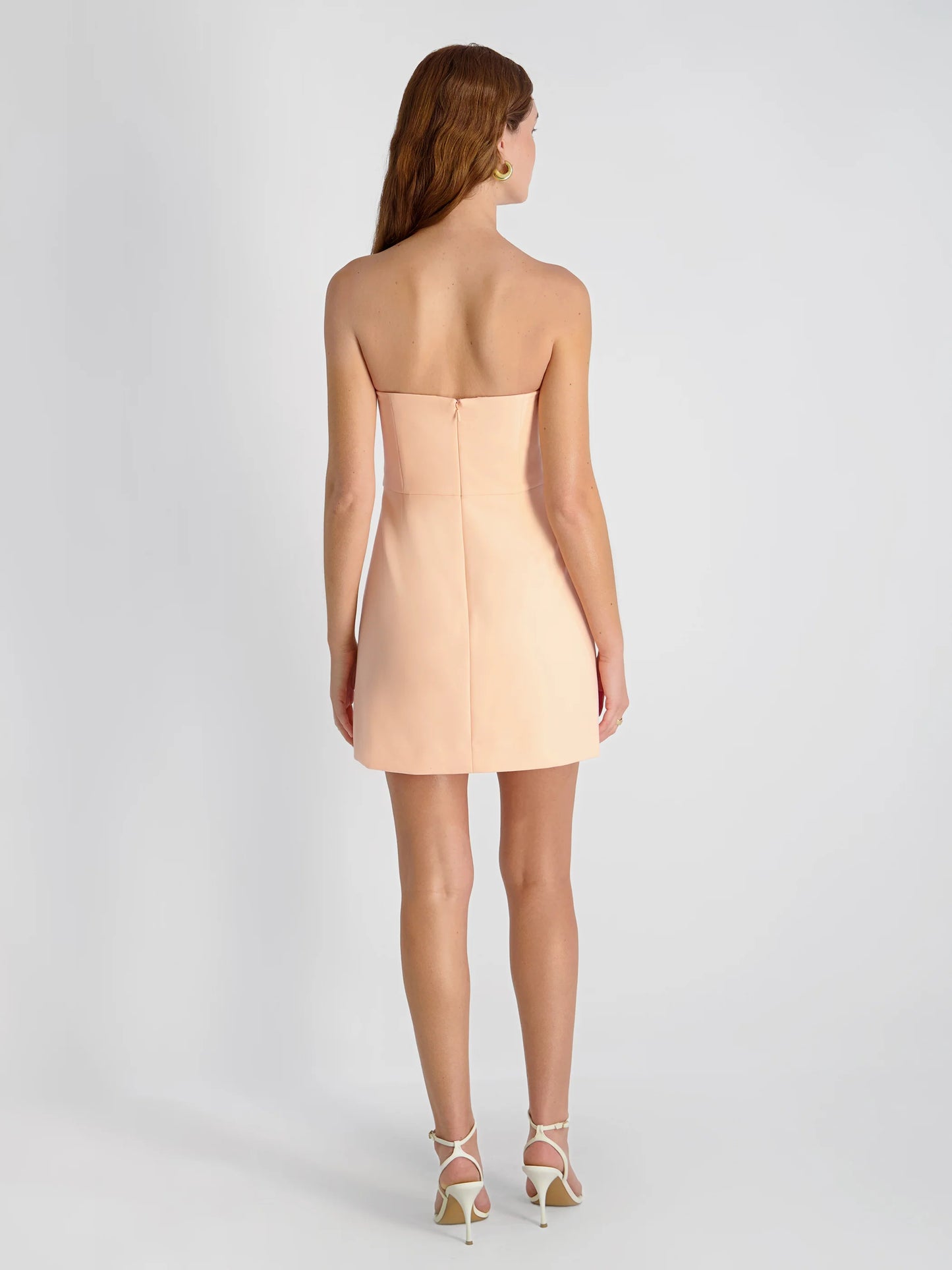 French Connection whisper strapless in peach fuzz