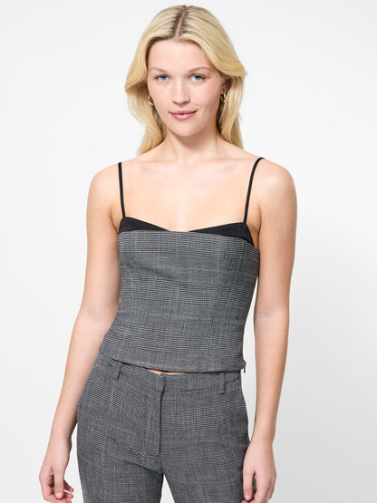 French Connection Owen Plaid suiting top