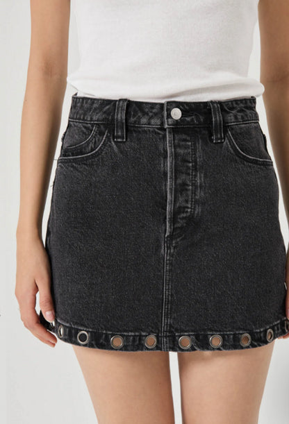Rolla's high line mini in black eyelet