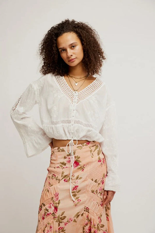 Free People  Sweet Love Blouse