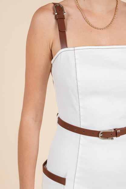 Putnam belted mini dress