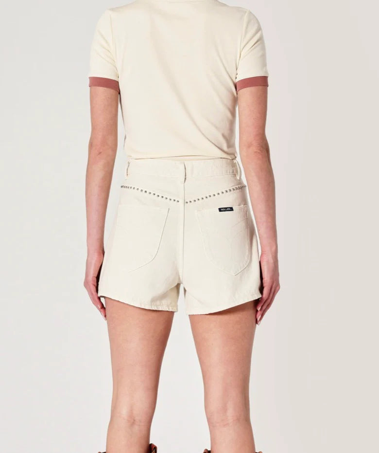 Rolla's Mirage shorts in cream sparkle
