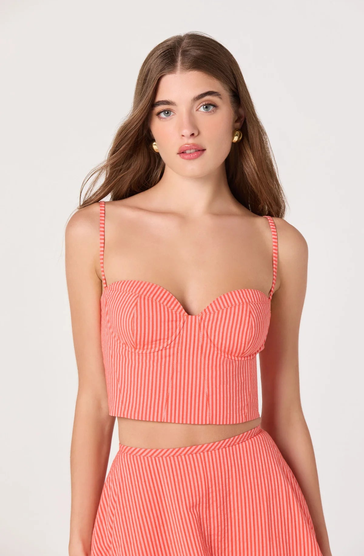 ASTR the Label Maya top in red stripe