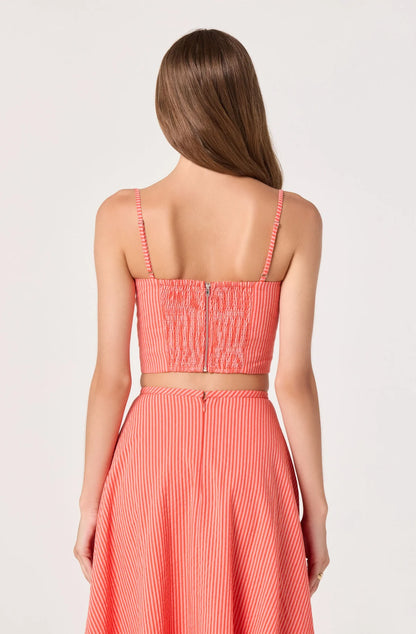 ASTR the Label Maya top in red stripe