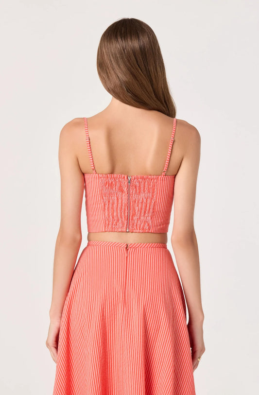 ASTR the Label Maya top in red stripe