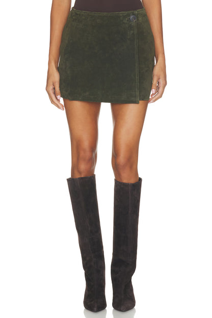 Spicy Herbs leather skirt